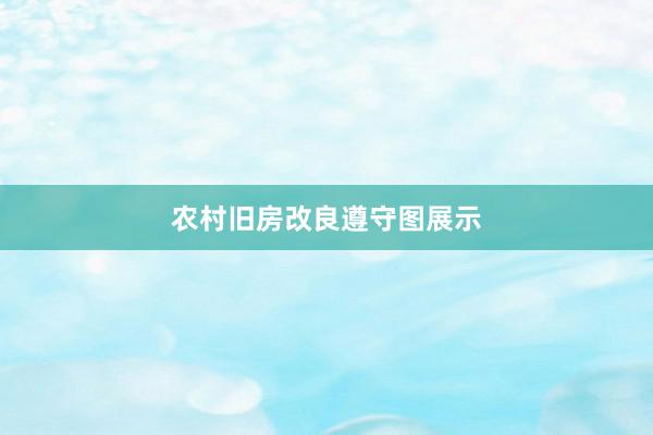 农村旧房改良遵守图展示